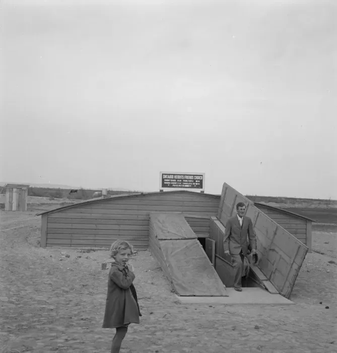 Framed Print : Congregation leaving after services, Dead Ox Flat, Oregon, 1939. Creator: Dorothea Lange Framed Print : Congregation leaving after services, Dead Ox Flat, Oregon, 1939. Creator: Dorothea Lange