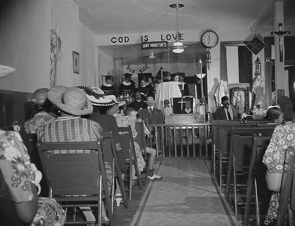 Congregation of the St. Martins Spiritual Church, Washington, D.C. 1942. Creator: Gordon Parks