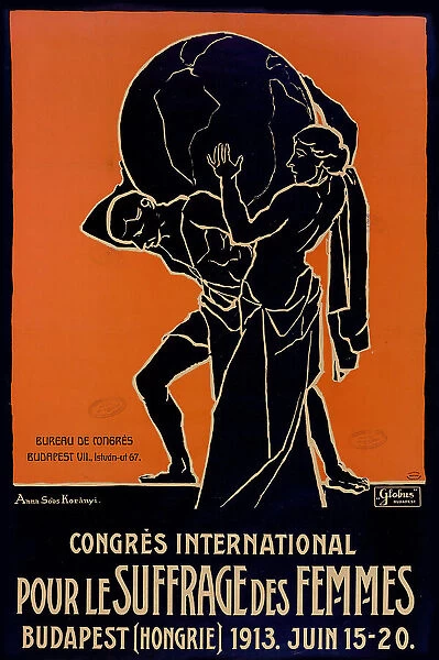 Congrès international pour le suffrage des femmes, Budapest (Hongrie), 1913. Creator: Soos Koranyi, Anna (1870-1947)