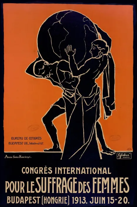 Framed Print : Congrès international pour le suffrage des femmes, Budapest (Hongrie), 1913. Creator: Soos Koranyi, Anna (1870-1947) Framed Print : Congrès international pour le suffrage des femmes, Budapest (Hongrie), 1913. Creator: Soos Koranyi, Anna (1870-1947)