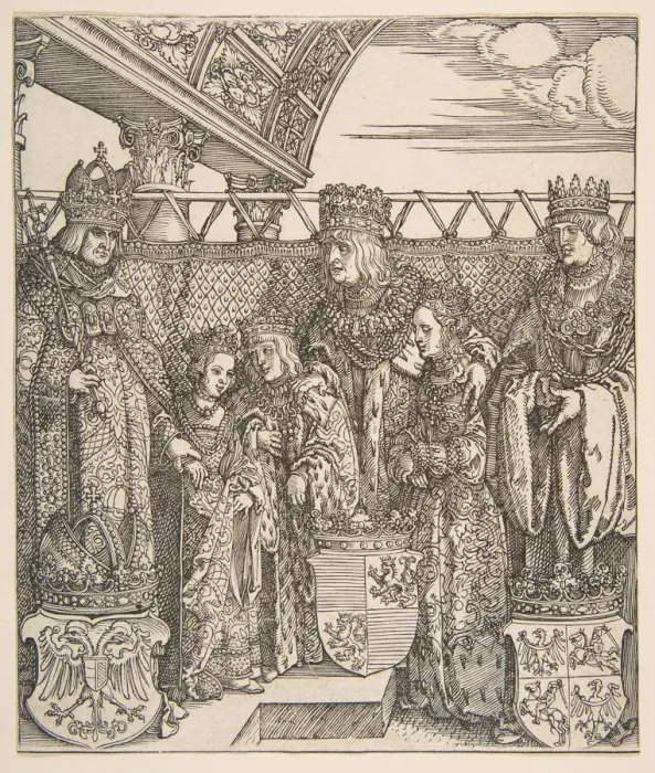 Framed Print : The Congress of Princes at Vienna, from the Triumphal Arch of Emperor Maximilian I, 1515 Framed Print : The Congress of Princes at Vienna, from the Triumphal Arch of Emperor Maximilian I, 1515