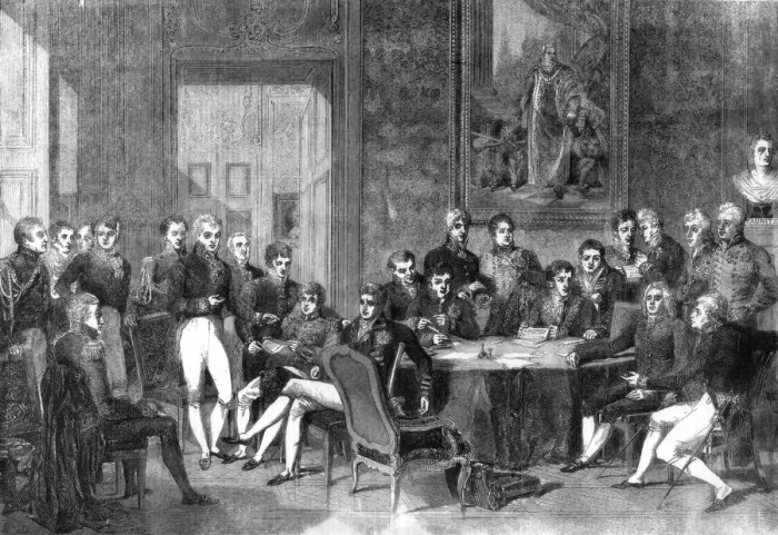 Framed Print : The Congress of Vienna, 1856. Artist: Eugene Louis Gabriel Isabey Framed Print : The Congress of Vienna, 1856. Artist: Eugene Louis Gabriel Isabey