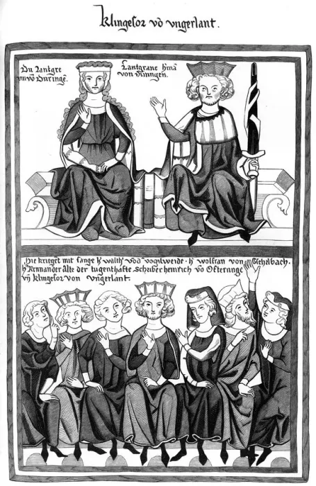 Framed Print : The Congress of Wartburg, 15th century (1849). Artist: A Bisson Framed Print : The Congress of Wartburg, 15th century (1849). Artist: A Bisson