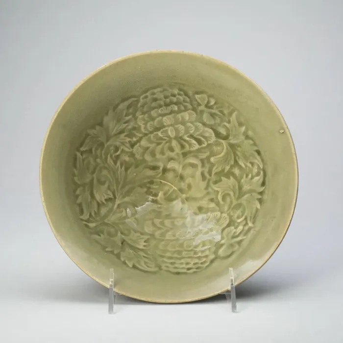 Framed Print : Conical Bowl with Peony Scroll, Jin dynasty, (1115-1234), early 12th century Framed Print : Conical Bowl with Peony Scroll, Jin dynasty, (1115-1234), early 12th century