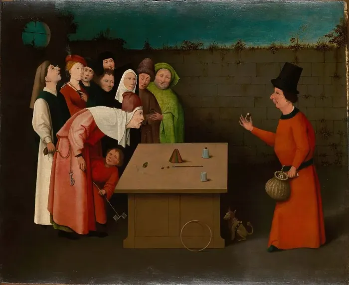 Framed Print : The Conjurer, c1502. Creator: Bosch; Hieronymus; (School) () Framed Print : The Conjurer, c1502. Creator: Bosch; Hieronymus; (School) ()