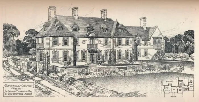 Framed Print : Conkwell Grange, Wilts. E. Guy Dawber, Architect, c1907. Artist: Edward Guy Dawber Framed Print : Conkwell Grange, Wilts. E. Guy Dawber, Architect, c1907. Artist: Edward Guy Dawber