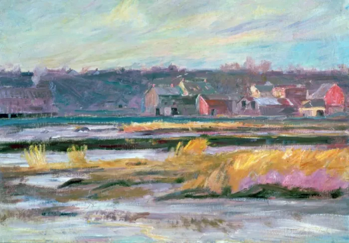 Framed Print : Connecticut Marshes, c1868-1917. Artist: Walter Clark Framed Print : Connecticut Marshes, c1868-1917. Artist: Walter Clark