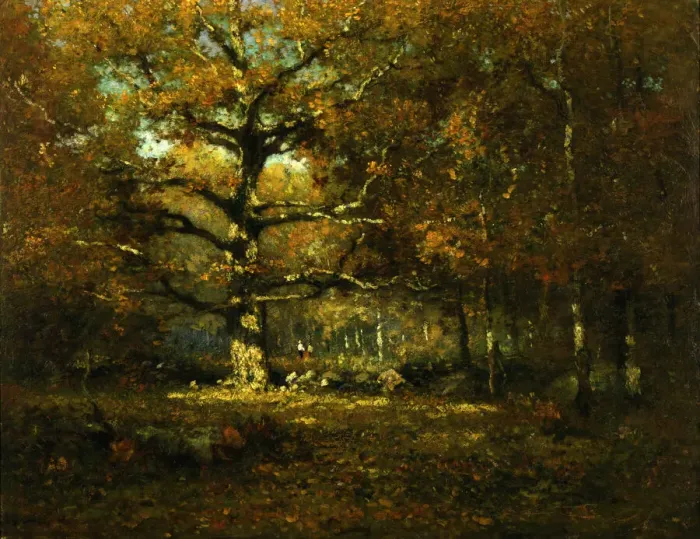 Framed Print : Connecticut Woods, 1899. Creator: Henry Ward Ranger Framed Print : Connecticut Woods, 1899. Creator: Henry Ward Ranger