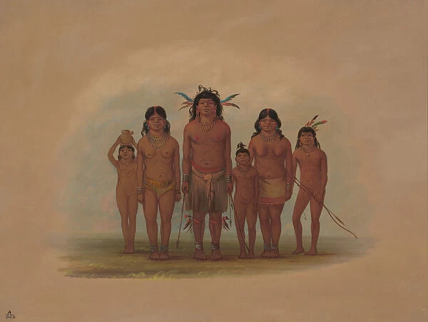 A Connibo Indian Family, 1854  /  1869. Creator: George Catlin