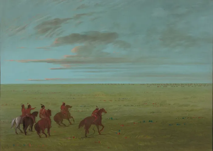 Framed Print : Connibos Starting for Wild Horses, 1854 / 1869. Creator: George Catlin Framed Print : Connibos Starting for Wild Horses, 1854 / 1869. Creator: George Catlin