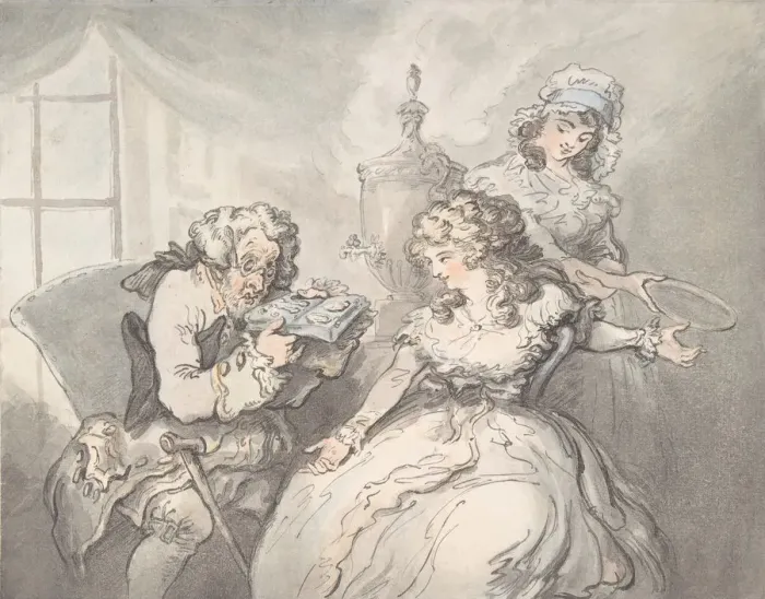 Framed Print : The Connoisseur, 1780-1800. Creator: Thomas Rowlandson Framed Print : The Connoisseur, 1780-1800. Creator: Thomas Rowlandson