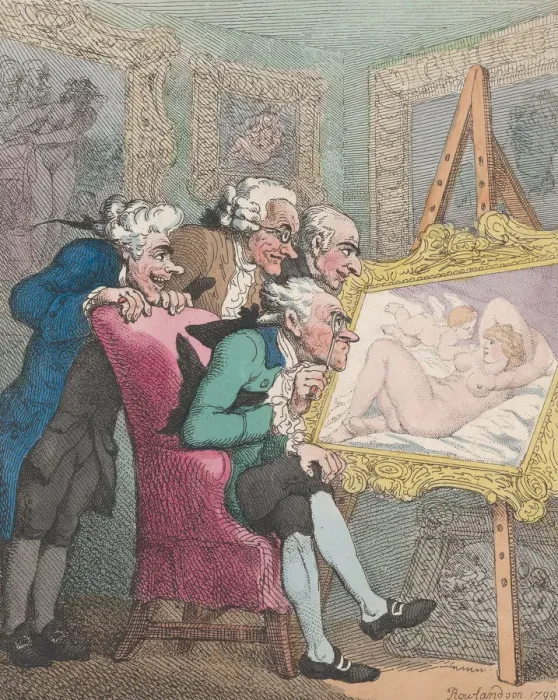 Framed Print : Connoisseurs, June 20, 1799. June 20, 1799. Creator: Thomas Rowlandson Framed Print : Connoisseurs, June 20, 1799. June 20, 1799. Creator: Thomas Rowlandson