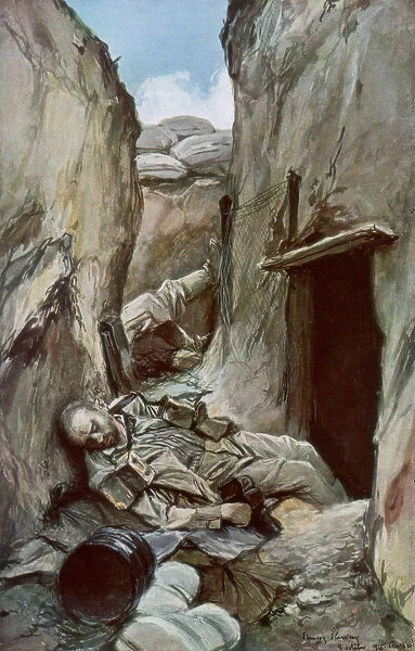 The Conquered Trenches of Perthes, Champagne, France, October 1915, (1926). Artist: Francois Flameng