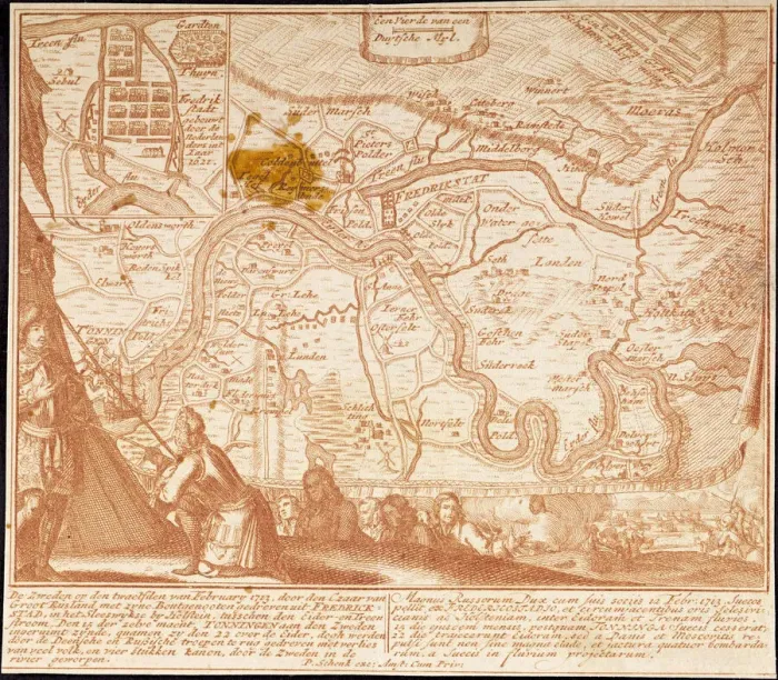 Framed Print : The conquest of Friedrichstadt on February 12, 1713, 1713 Framed Print : The conquest of Friedrichstadt on February 12, 1713, 1713
