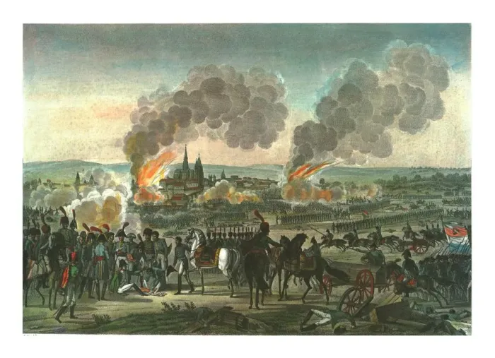 Framed Print : Conquest of Ratisbon, 23 April 1809, (c1850). Artist: Francois Pigeot Framed Print : Conquest of Ratisbon, 23 April 1809, (c1850). Artist: Francois Pigeot
