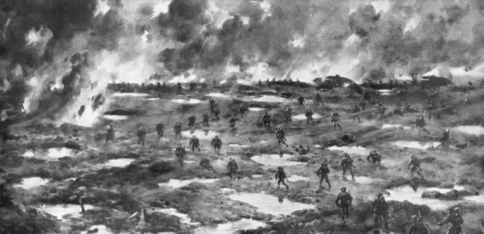 Framed Print : Conquest of the Wytschaete-Messines Ridge, Belgium, First World War, 7 June 1917 Framed Print : Conquest of the Wytschaete-Messines Ridge, Belgium, First World War, 7 June 1917