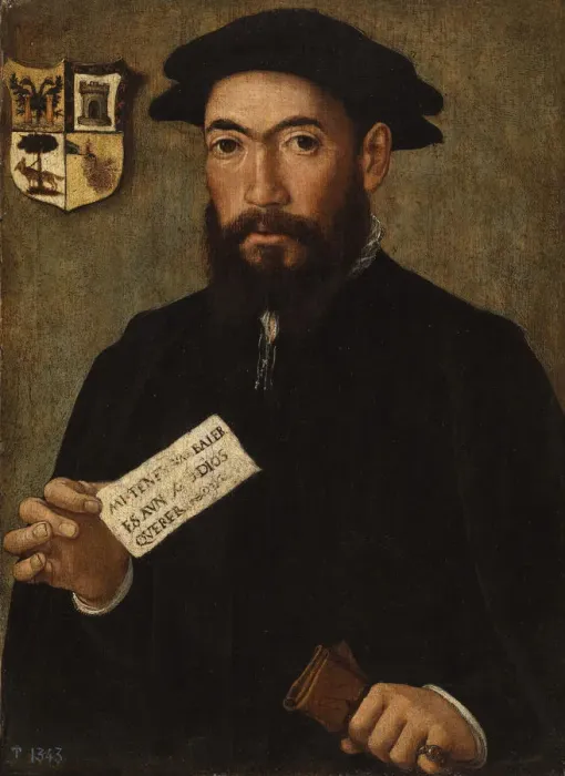 Framed Print : A Conquistador, 1525-1535. Artist: Anonymous Framed Print : A Conquistador, 1525-1535. Artist: Anonymous