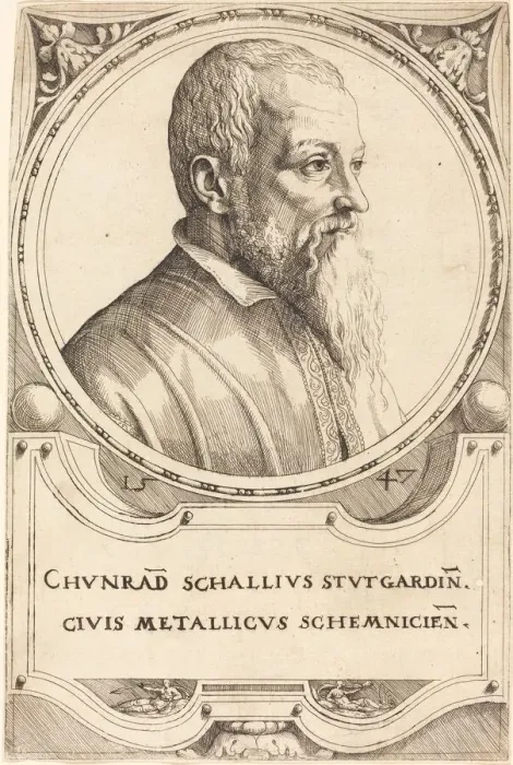 Framed Print : Conrad Schall, 1547. Creator: Augustin Hirschvogel