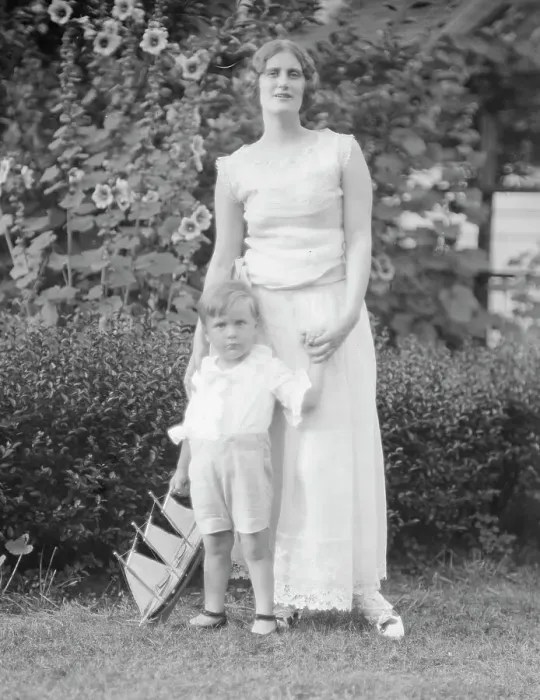 Framed Print : Conroy, Frank, Mrs. and child, standing outdoors, 1923 Creator: Arnold Genthe Framed Print : Conroy, Frank, Mrs. and child, standing outdoors, 1923 Creator: Arnold Genthe
