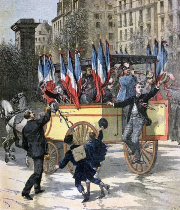 Framed Print : The Conscripts of 1892, (1892). Artist: Henri Meyer Framed Print : The Conscripts of 1892, (1892). Artist: Henri Meyer