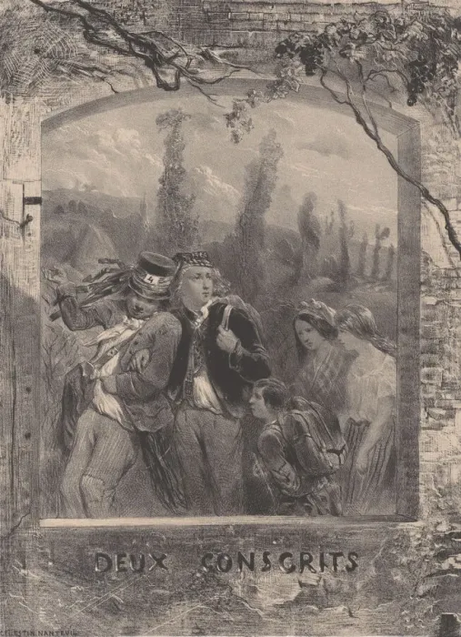 Framed Print : Two Conscripts, ca. 1830-70. Creator: Celestin Nanteuil Framed Print : Two Conscripts, ca. 1830-70. Creator: Celestin Nanteuil