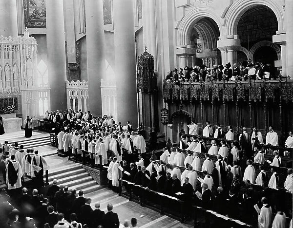 Consecration of the choir and the two chapels of the Cathedral of St. John the Divine, c1911. Creator: Frances Benjamin Johnston