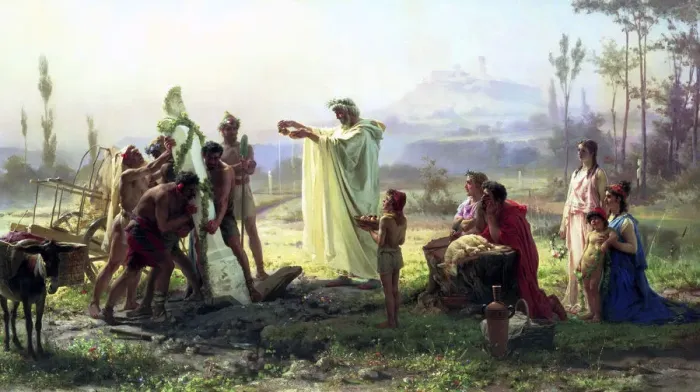 Framed Print : The Consecration of the Herma, 1874. Artist: Fyodor Andreyevich Bronnikov Framed Print : The Consecration of the Herma, 1874. Artist: Fyodor Andreyevich Bronnikov