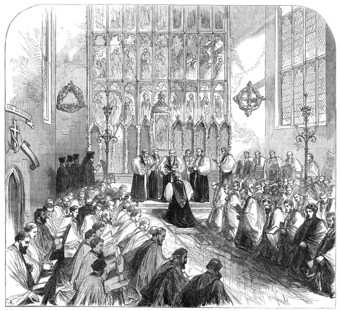 Framed Print : Consecration of the Suffragan Bishop of Nottingham, 1870. Creator: C. R Framed Print : Consecration of the Suffragan Bishop of Nottingham, 1870. Creator: C. R