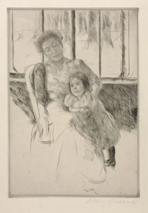 Framed Print : In the Conservatory, c. 1901. Creator: Mary Cassatt (American, 1844-1926) Framed Print : In the Conservatory, c. 1901. Creator: Mary Cassatt (American, 1844-1926)