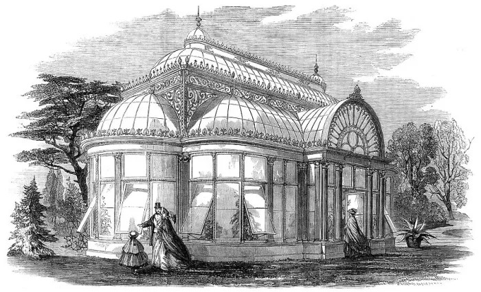 Framed Print : Conservatory, by Ormson, in the International Exhibition, 1862. Creator: Unknown Framed Print : Conservatory, by Ormson, in the International Exhibition, 1862. Creator: Unknown