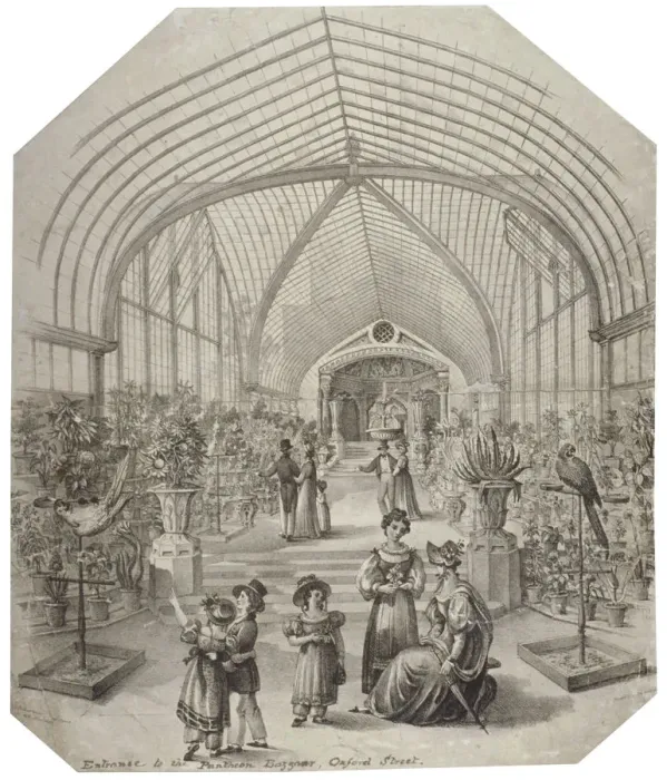 Framed Print : Conservatory of the Pantheon, Oxford Street, Westminster, London, c1830 Framed Print : Conservatory of the Pantheon, Oxford Street, Westminster, London, c1830