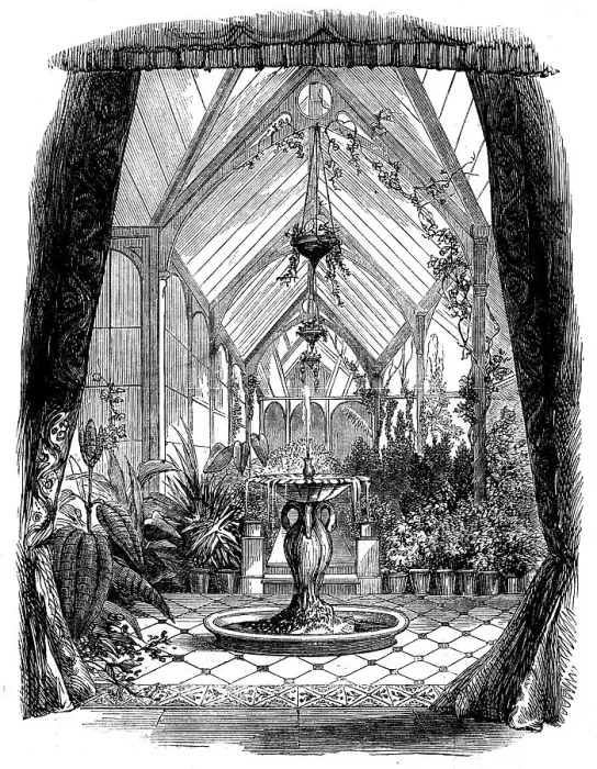 Framed Print : The Conservatory, St. Clare, 1862. Creator: Unknown