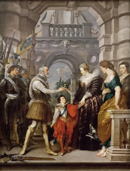 Framed Print : The Consignment of the Regency (The Marie de Medici Cycle). Artist: Rubens, Pieter Paul (1577-1640) Framed Print : The Consignment of the Regency (The Marie de Medici Cycle). Artist: Rubens, Pieter Paul (1577-1640)