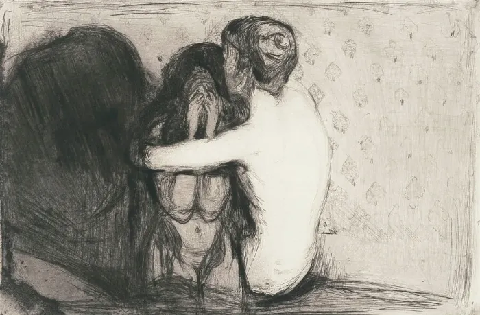 Framed Print : Consolation, 1894. Creator: Edvard Munch Framed Print : Consolation, 1894. Creator: Edvard Munch