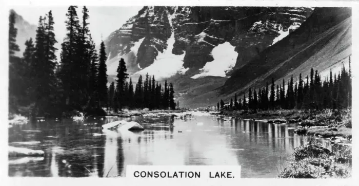 Framed Print : Consolation Lake, Alberta, Canada, c1920s Framed Print : Consolation Lake, Alberta, Canada, c1920s