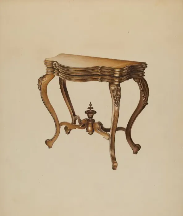 Framed Print : Console Table, 1937. Creator: Robert Pohle Framed Print : Console Table, 1937. Creator: Robert Pohle