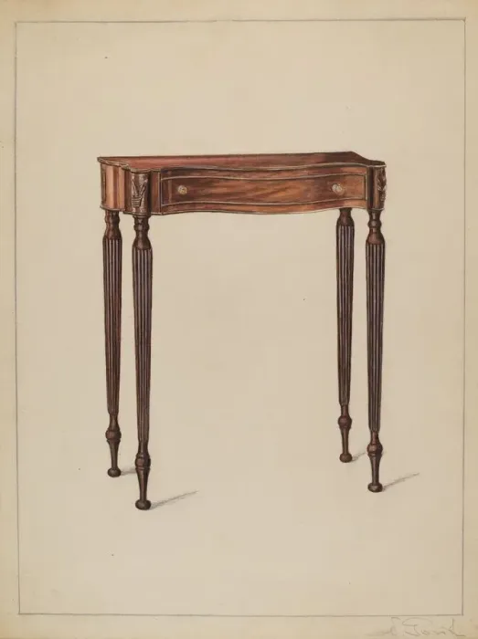 Framed Print : Console Table, c. 1936. Creator: Nicholas Gorid Framed Print : Console Table, c. 1936. Creator: Nicholas Gorid