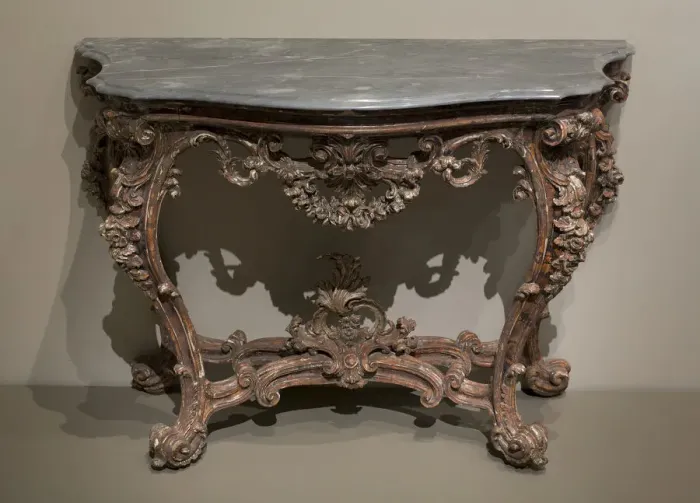 Framed Print : Console Table, Naples, 1740 / 50. Creator: Unknown Framed Print : Console Table, Naples, 1740 / 50. Creator: Unknown
