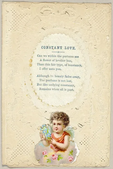Framed Print : Constant Love (valentine), 1850 / 59. Creator: Unknown Framed Print : Constant Love (valentine), 1850 / 59. Creator: Unknown