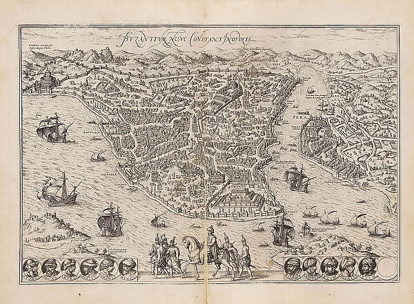 Constantinople. From Civitates orbis terrarum, 1572. Creator: Braun, Georg (1541-1622)