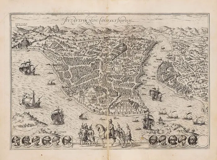 Framed Print : Constantinople. From Civitates orbis terrarum, 1572. Creator: Braun, Georg (1541-1622) Framed Print : Constantinople. From Civitates orbis terrarum, 1572. Creator: Braun, Georg (1541-1622)