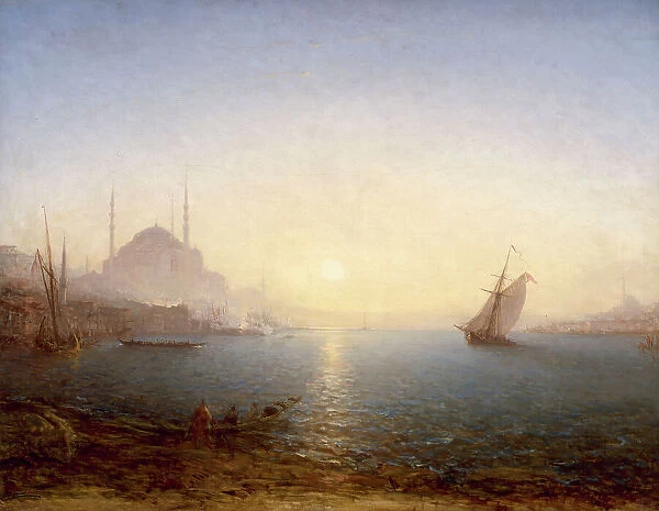 Constantinople, Sainte-Sophie au soleil levant, between 1870 and 1890. Creator: Felix Francois Georges Philibert Ziem