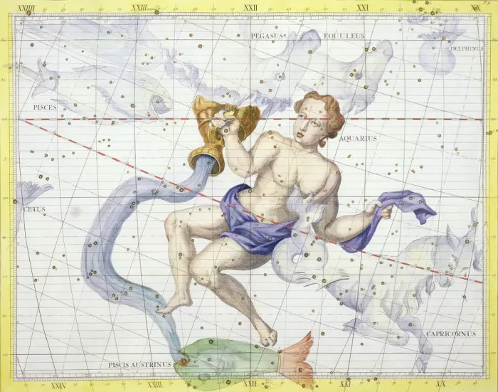 Framed Print : Constellation of Aquarius, 1729 Framed Print : Constellation of Aquarius, 1729