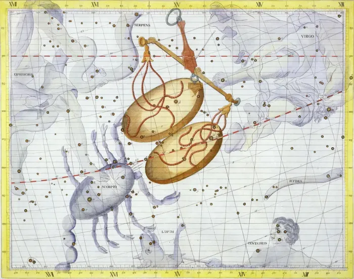 Framed Print : Constellation of Libra, 1729