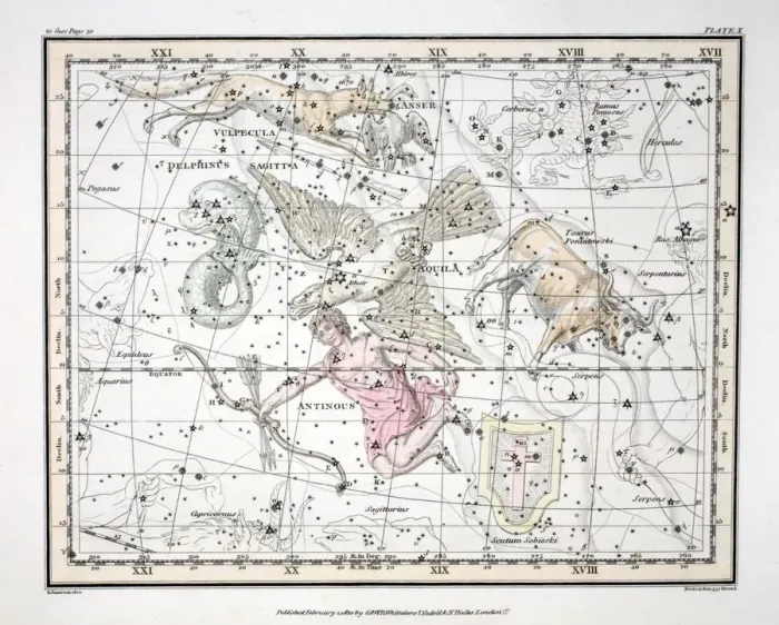 Framed Print : The Constellations (Plate X), 1822 Framed Print : The Constellations (Plate X), 1822