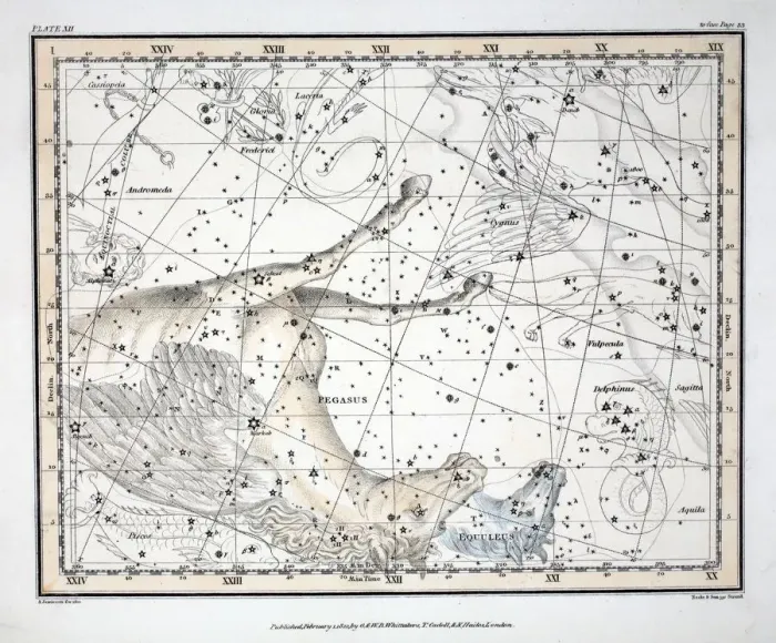 Framed Print : The Constellations (Plate XII) Pegasus, and Equuleus, 1822 Framed Print : The Constellations (Plate XII) Pegasus, and Equuleus, 1822