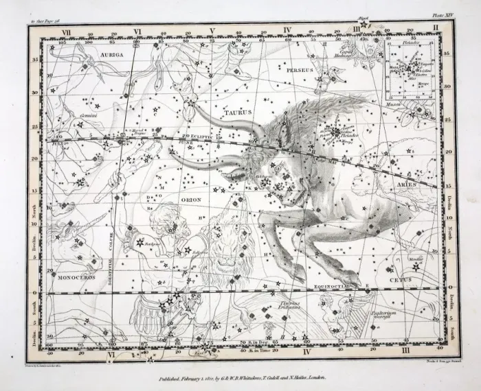 Framed Print : The Constellations (Plate XIV)Taurus, 1822 Framed Print : The Constellations (Plate XIV)Taurus, 1822