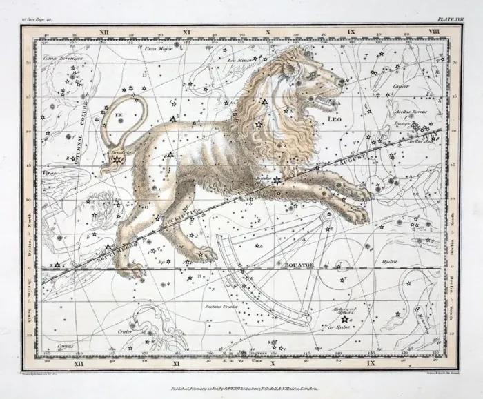 Framed Print : The Constellations (Plate XVII) Leo, 1822 Framed Print : The Constellations (Plate XVII) Leo, 1822