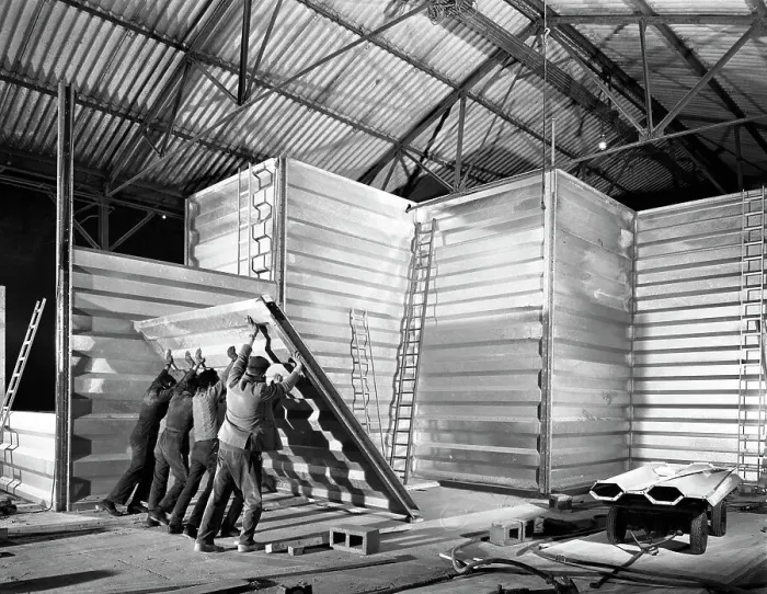 Framed Print : Constructing a new grain silo in Navenby, Lincolnshire, 1962. Artist: Michael Walters Framed Print : Constructing a new grain silo in Navenby, Lincolnshire, 1962. Artist: Michael Walters