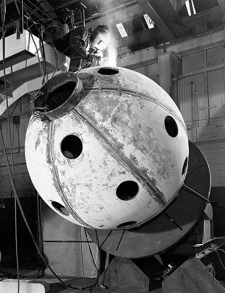 Construction of deep sea inspection chambers, Markham & Co, Chesterfield, Derbyshire, 1966